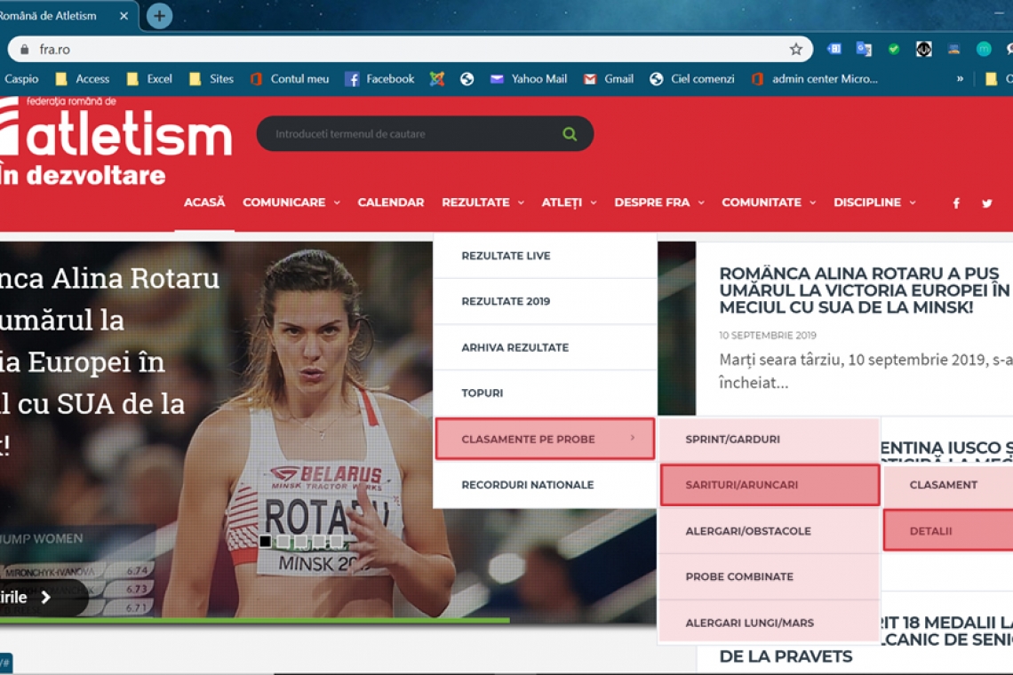 Ghid de utilizare a secțiunii “Clasamente pe probe”, publicate pe site-ul fra.ro